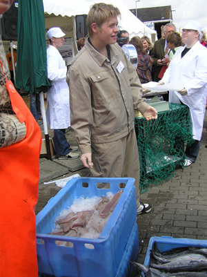 Vorbereitung der Fischauktion