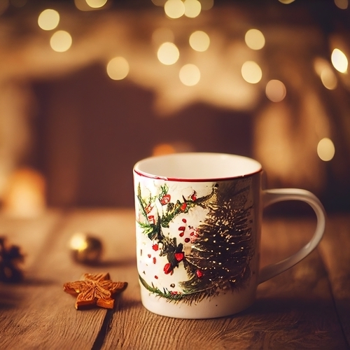 Tasse mit weihnachtlichem Motiv