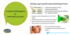 Twitter-Infografik zur richtigen Lagerung von Lebensmitteln