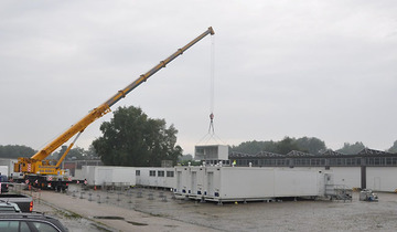 Aufbau Mobiles Bekämpfungszentrum am neuen Standort in Wittmund