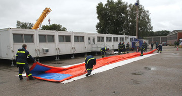 Aufbau Mobiles Bekämpfungszentrum am neuen Standort in Wittmund