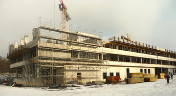 Blick auf die Baustelle am 2. Februar 2015