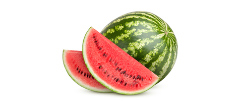 Wassermelone auf weißem Hintergrund