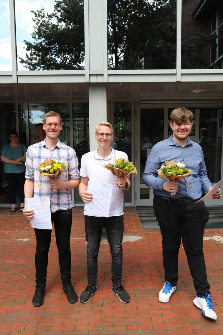 von links nach rechts: Johannes Coßmann, Malte Müller, Jens von Essen