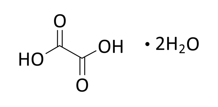 Chemische Formel von Oxalsäure-Dihydrat