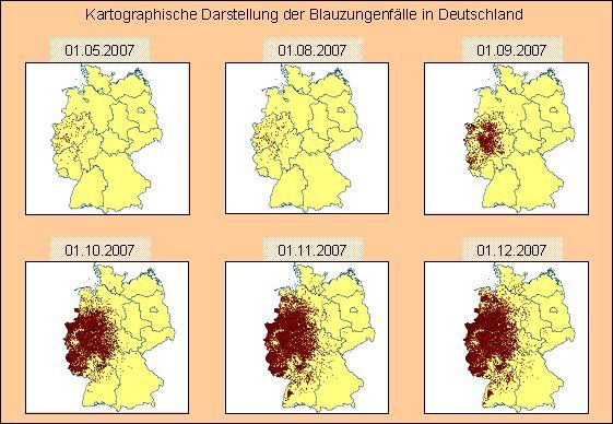 Blauzungenfälle in Deutschland