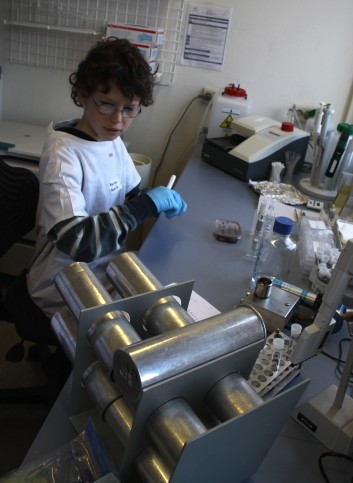 Schüler im Labor
