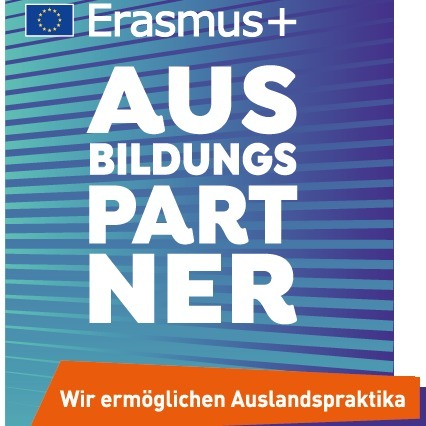 Logo für das EU-Programm Erasmus+ der Nationalen Agentur Bildung für Europa beim Bundesinstitut für Berufsbildung