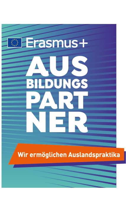 Logo für das EU-Programm Erasmus+ der Nationalen Agentur Bildung für Europa beim Bundesinstitut für Berufsbildung